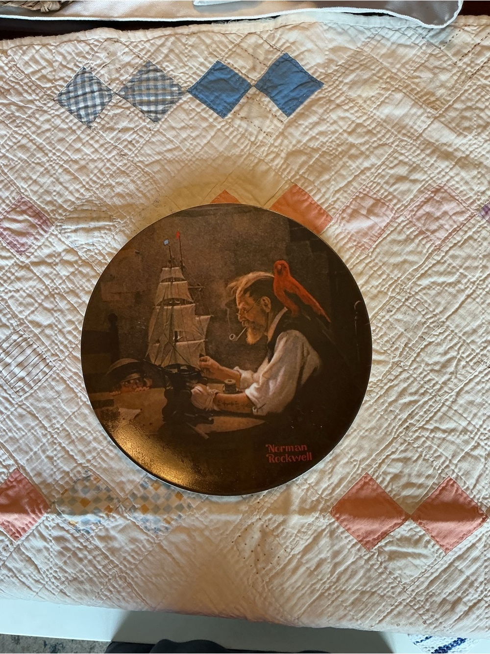 Norman Rockwell Brown, Black & Red Shipwright Wall Art